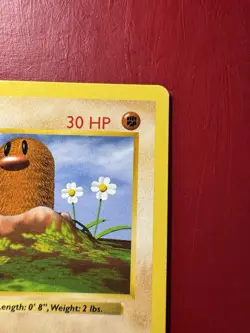 Diglett 47/102 Shadowless 1st Edition Base Set Pokemon Card MP No Creases - Image 4