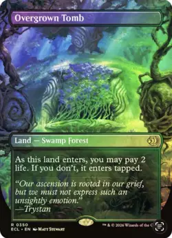 Overgrown Tomb (0350) (Borderless) (Foil) Lorwyn Eclipsed ECL FREE SHIPPING - Image 1