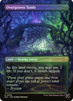 Overgrown Tomb (0350) (Borderless) (Foil) Lorwyn Eclipsed ECL FREE SHIPPING - Image 2