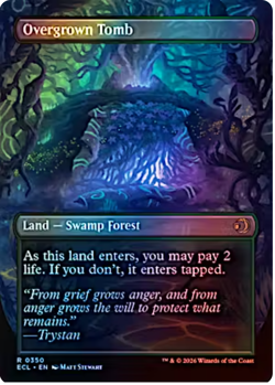 OVERGROWN TOMB - Lorwyn Eclipsed NM SHOCKLAND FOIL #0350 350 - EARLY ACCESS! - Image 1