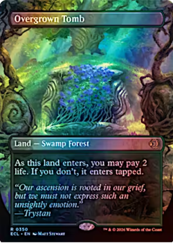 OVERGROWN TOMB - Lorwyn Eclipsed NM SHOCKLAND FOIL #0350 350 - EARLY ACCESS! - Image 2