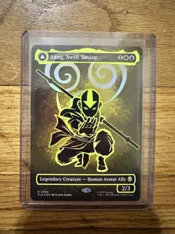Aang, Swift Savior (Borderless) (Neon Ink Foil) Avatar TLA MTG Pristine Mint - Image 1