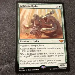 Goldvein Hydra 0167 MTG Outlaws of Thunder Junction Mythic NM English - Image 1