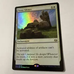 MTG FOIL Stony Silence - Modern Masters 2017 #025 - LP - - Image 1