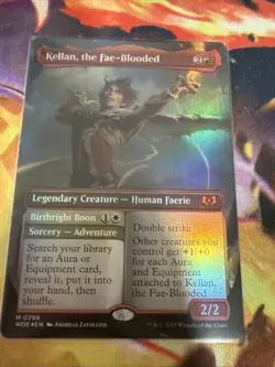 MTG Kellan, the Fae-Blooded (Borderless Foil) Wilds of Eldraine NM M Magic - Image 4