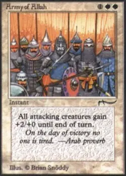 MTG Army of Allah (Dark), Arabian Nights, Heavily Played, English - Image 1
