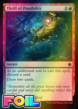x1 Thrill of Possibility FDN Foundations MTG 210 FOIL COMMON M/NM 1x - Image 1