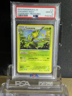 2013 POKEMON B & W LEGENDARY TREASURES LEAVANNY HOLO 12/113 PSA 10 LOW POP - Image 1