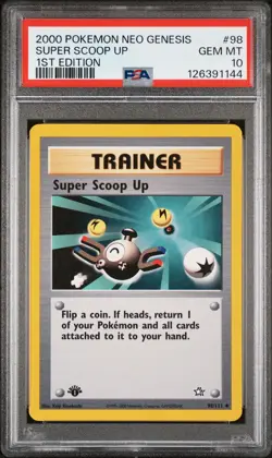 2000 POKEMON NEO GENESIS 1ST ED #98 SUPER SCOOP UP PSA 10 - Image 1