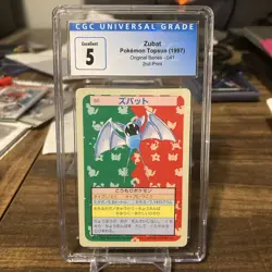 Zubat Pokemon Topsun 1997 Original Series 2nd Print. Cgc 5 - Image 1