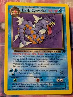Dark Gyarados 25/82 unl LP Team Rocket Pokemon - Image 1