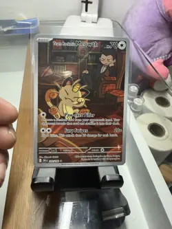 Pokemon TCG Team Rockets Meowth Card 203/182 Destined Rivals - Image 1