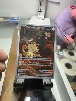 Pokemon TCG Team Rockets Meowth Card 203/182 Destined Rivals - Image 2