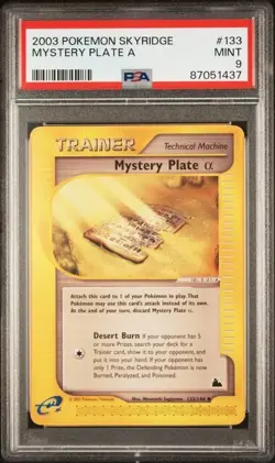 PSA 9 2003 POKEMON SKYRIDGE 133 MYSTERY PLATE A MINT - Image 1