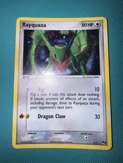 2006 Rayquaza - 3/17 - Holo Rare Promo Pokemon Pop Series 1 Pokemon TCG Card 2/2 - Image 1