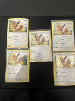 Eevee - Cosmos Holo - SWSH095 Promo Pokemon Card LP Lot Of 5 - Image 1