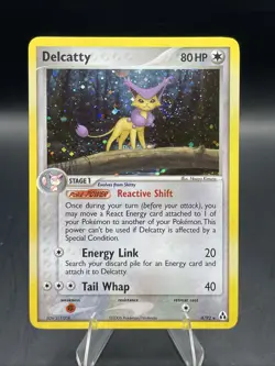 Pokemon Delcatty 4/92 Legend Maker Holo w/Swirl TCG - Image 1