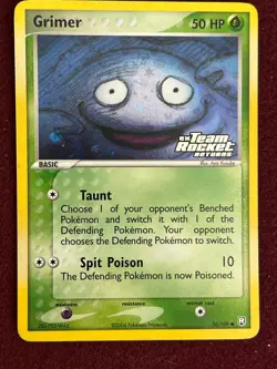 Pokemon TCG Grimer 56/109 Team Rocket Returns Reverse Holo MP/LP - Image 1