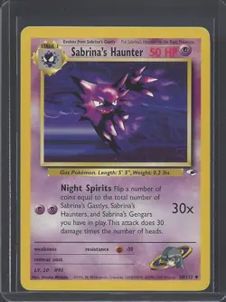 Gym Heroes #058/132 Sabrina's Haunter Uncommon 2000 Vintage Pokemon TCG - Image 1
