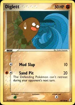 Pokemon Diglett Crystal Guardians 50/100 Light Play LP+ or Better - Image 1