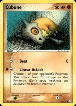 Pokemon Cubone FireRed & LeafGreen 60/112 Light Play LP+ or Better - Image 1
