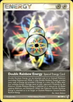 Pokemon Double Rainbow Energy Crystal Guardians 88/100 Light Play LP+ or Better - Image 1