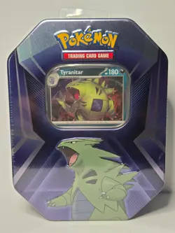 Pokemon TCG: Tyranitar Triple Whammy Collectors Tin - Factory Sealed - Image 1