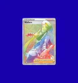 2022 Pokemon Silver Tempest Wallace Rainbow Secret Rare Full Art Holo 208/195 - Image 1