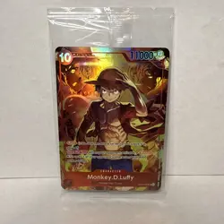 One Piece TCG Monkey D Luffy ST10-006 SR Treasure Booster Set Promo SEALED - Image 1