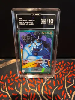 2025 One Piece OP11 EN Jinbe OP11-021 Leader Alternate Art TAG 10 - Image 1