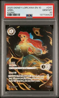 Disney Lorcana Whispers in the Well ARIEL Ethereal Voice 241/204 ICONIC PSA 10 - Image 1