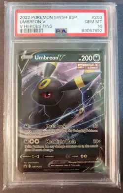 PSA 10 Gem Mint! Umbreon V SWSH203 SWSH: Sword & Shield Promo Cards Holo - Image 1