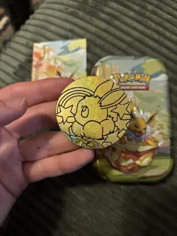 Pokemon Prismatic Evolutions Mini Tin Jolteon - Empty No Cards - coin & art - Image 2