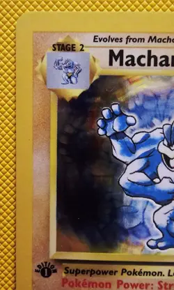 1995 1ST EDITION AUTHENTIC SUPER RARE HOLO FOIL MACHAMP POKEMON CARD NM/LP - Image 5