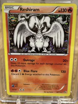 CGC Graded 9 Pokemon Card RESHIRAM BW Legendary Treasures 28/113 Holo Rare - Image 2