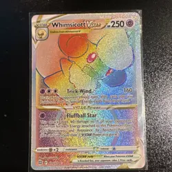 Pokemon TCG Whimsicott VSTAR Rainbow Ultra Rare Card 175/172 Brilliant Stars - Image 1