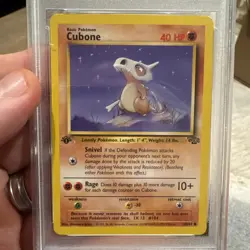 Pokemon Card 50/64 Cubone 1st First Edition Jungle English - PSA 9 - Image 2