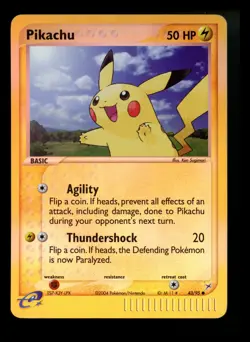 Pikachu 43/95 EX Team Magma vs Team Aqua 2004 Reverse Holo Pokemon Card TCG - Image 1