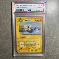 Lanturn 2003 Aquapolis Holo Rare H15/H32 Pokemon Card PSA 8 - Image 1
