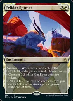 MTG NM Zendikar Rising - Felidar Retreat Showcase FOIL - Image 1