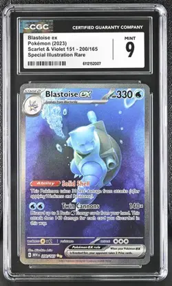Blastoise EX *CGC 9* Special Illustration Rare *Scarlet & Violet 151* #200 - Image 1