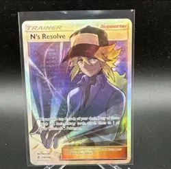 Pokemon N's Resolve 232/236 Sun & Moon Cosmic Eclipse Full Art Rare Near Mint - Image 1