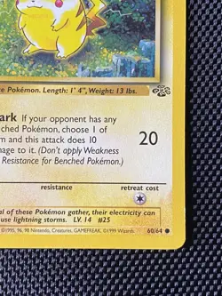 #60 Pikachu | 1st Edition | 1999 Pokemon TCG Fossil📈🔥 LP+ - Image 4