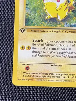 #60 Pikachu | 1st Edition | 1999 Pokemon TCG Fossil📈🔥 LP+ - Image 5