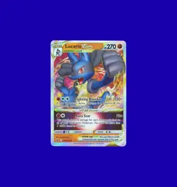 2022 Pokemon SWSH Black Star Promos Lucario VSTAR SWSH214 Full Art Holo - Image 1