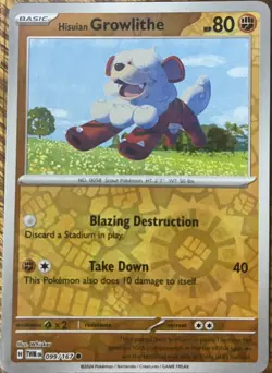 Hisuian Growlithe 99/167 - Reverse Holo - Twilight Masquerade - Common - Image 1