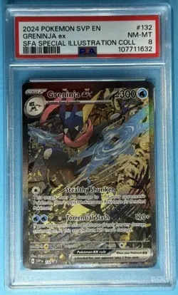 2024 Pokemon SVP EN-SV BLACK STAR PROMO #132 GRENINJA EX PSA 8 pokemon - Image 1