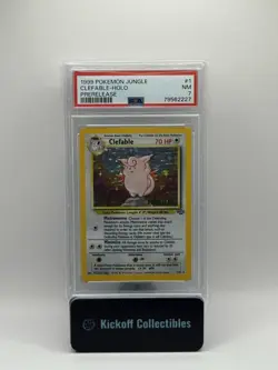 Pokemon PSA 7 NM- 1999 Clefable Jungle Prerelease Holo 1/64 Very Clean! Rare - Image 1