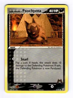 Team Magma's Poochyena - Team Magma vs Team Aqua #65 (2004) Common NM Pokemon - Image 1