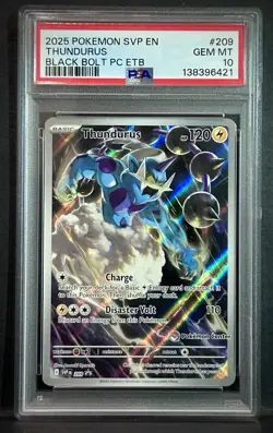 Thundurus Pokemon Center PSA 10 Pokemon Black Star Promo - Black Bolt SVP209 - Image 1